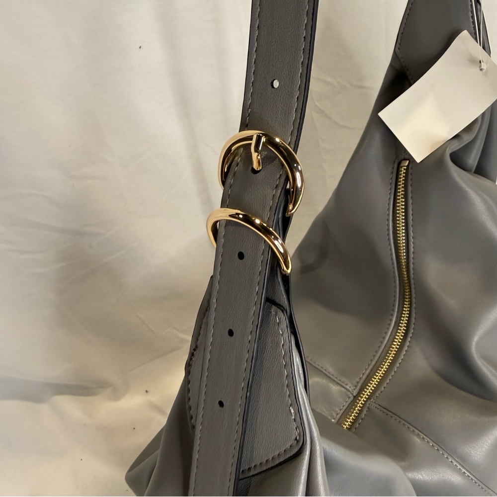 Oversized Gray Slouchy Rounded Shoulder / Crossbody Bag, H&M, NWT - Picture 12 of 12